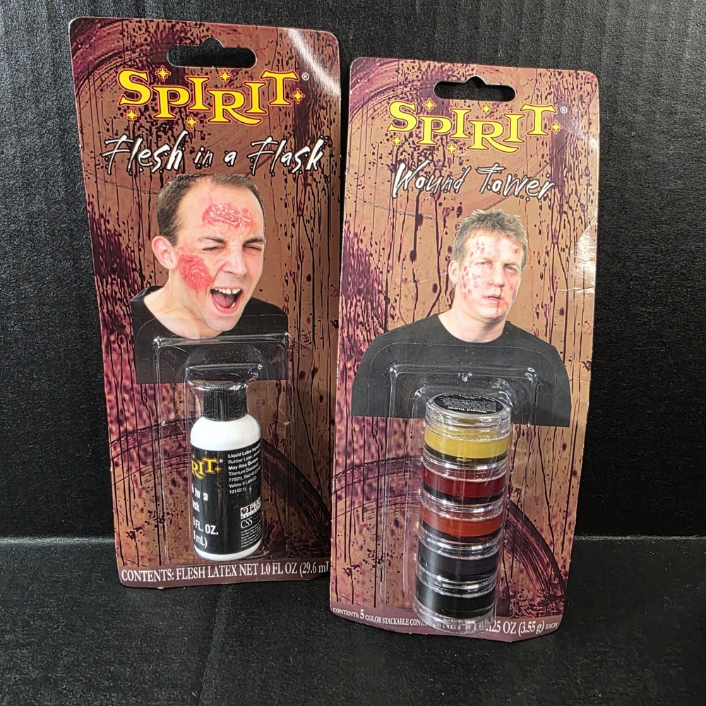 Spirit Halloween Flesh in a Flask Liquid Latex and Wound Tower SFX Makeup Set